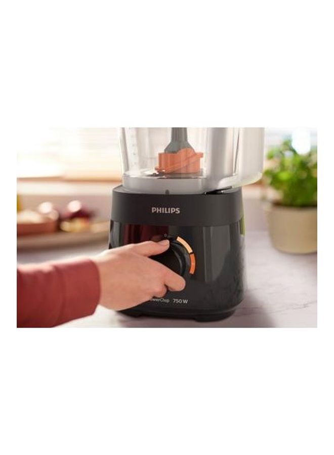 فيليبس محضر طعام صغير الحجم سعة 1.5 لتر وقوة 750.0 وات HR7301/90 أسود 1.5 L 750 W HR7301/90 - Image 3