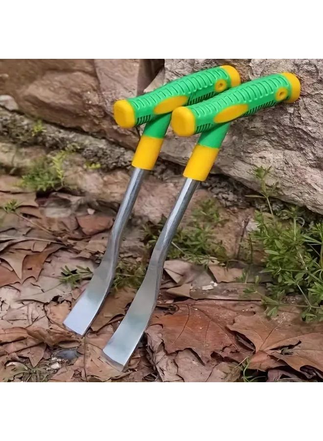 2 Piece Set Multifunctional Gardening Hoe for Weeding Transplanting Wild Vegetable Digging - Image 1