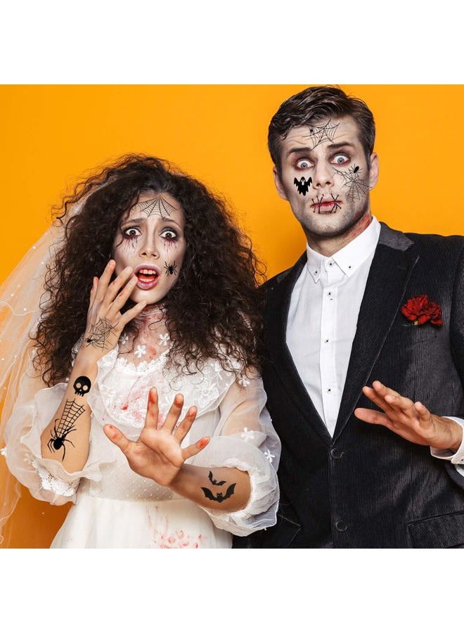 Zonon 36 Sheets Halloween Face Tattoo - Spider Webs, Temporary Body Art - Shoulder, Back, Spider Sticker - Witch Costume, Cosplay Theme Party - Women, Girls Favors - Image 4