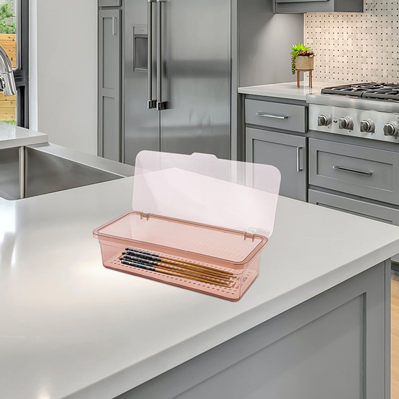 2pcs Flatware Tray Kitchen Drawer Organizer With Lid Kitchen Cutlery Tray Utensil Container - Image 4