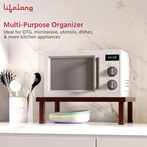 Lifelong Microwave Stand | Oven, OTG Stand for Kitchen | Multipurpose Top Rack for Kitchen Storage | Durable & Rust-Free Weight Capacity Upto 70kg | Space-Saving Organizer - Image 2