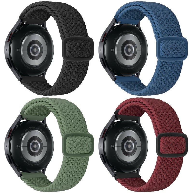 Acortjl 18mm Braided Watch Straps Compatible with Garmin Venu 3S/Venu 2S/Vivoactive 4S/Vicomove 3S/Fossil Women's Gen 6 42mm/5E 42mm/Gen 4 Venture HR/Charter HR/LG Watch Style Elastic Nylon Band Damen Herren - Image 3
