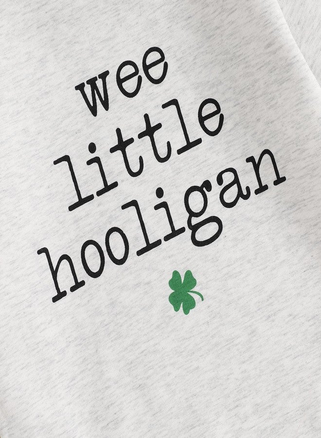 Pudcoco Kids Toddler Boys Girls St. Patrick's Day Outfit Sweatshirt Wee Little Hooligan Crew Neck Pullover Tops (Gray, 2-3 Years) - Image 5