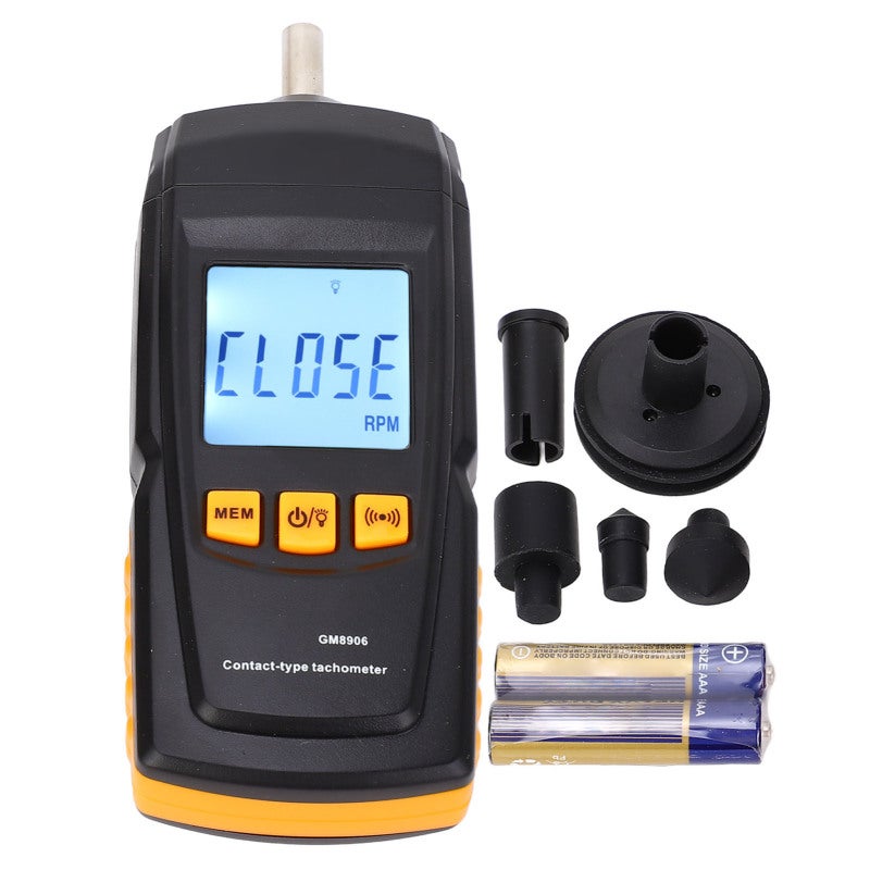 Kendal Contact Tachometer 0.5-19999rpm ABS Material - 0.1rpm High Resolution Speed Meter with 1200mAh Battery for Various Applications - Image 1