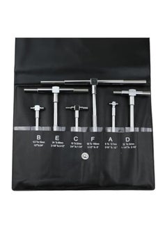 PROMASS 6Pcs Telescopic Gauge Set, T Bore Hole Gauge with 5/16″-6″(8-150mm) Adjustable High Precision Stainless Steel Easy to Carry for Hole Quick Inside Measurement Silver  - Image 5
