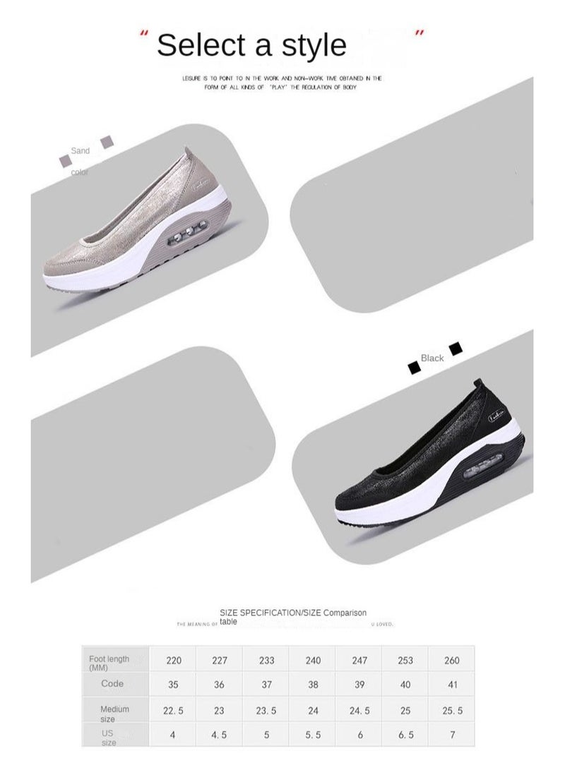 KUYING Platform Comfort Shoe White Silver - Image 5