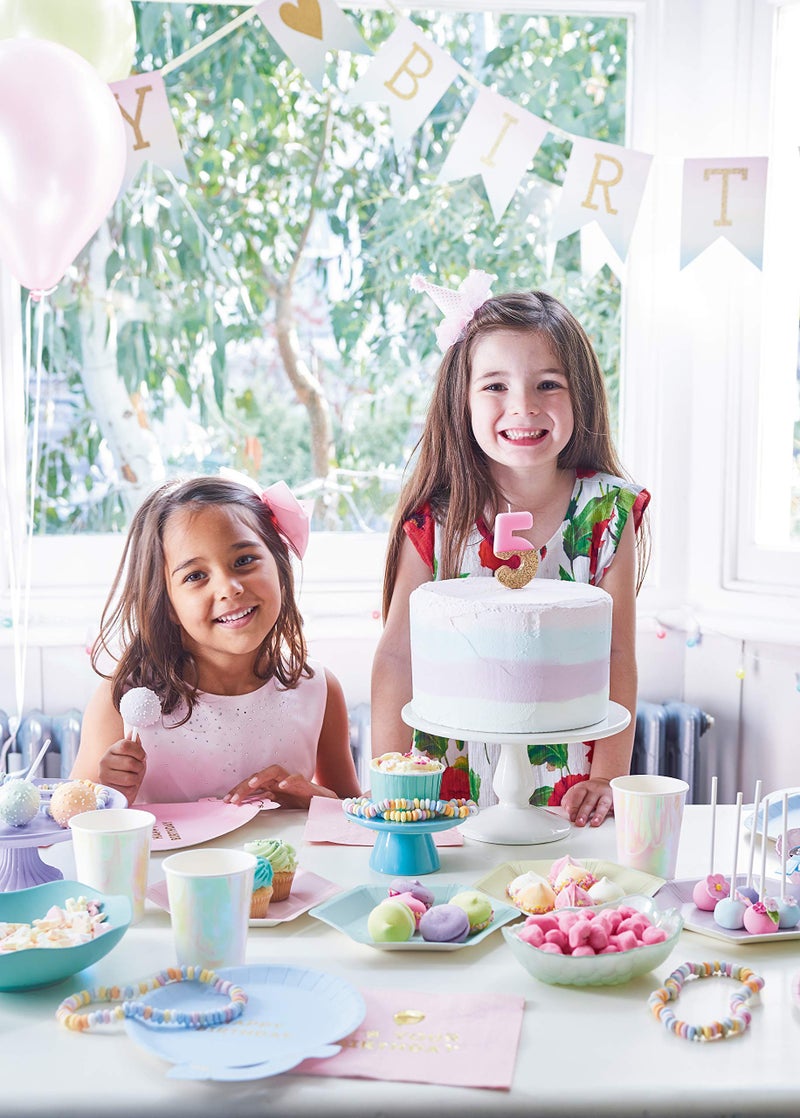 Talking Tables Pink Number 2 Candle with Gold Glitter Premium Quality Cake Topper Decoration For Kids, Adults, 21st Birthday Party, Anniversary, Milestone Age, Height 8cm, 3" - Image 4