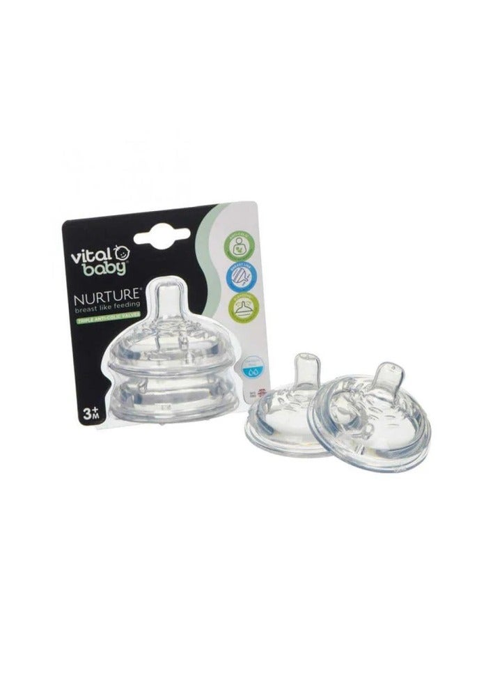 Vital Baby Nurture Breast-Like Nipple Fast Flow 6+ Months - 2 Pack - Image 4