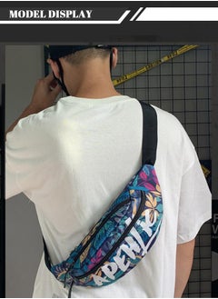 roaiss Fashion Crossbody Bag Leaf Floral Pattern for Unisex Multicolor  - Image 2