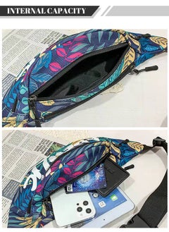 roaiss Fashion Crossbody Bag Leaf Floral Pattern for Unisex Multicolor  - Image 5