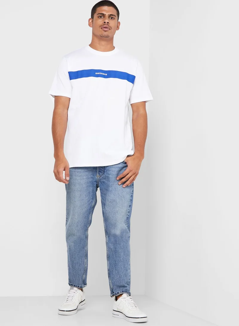 Mennace Chest Logo Crew Neck T-Shirt