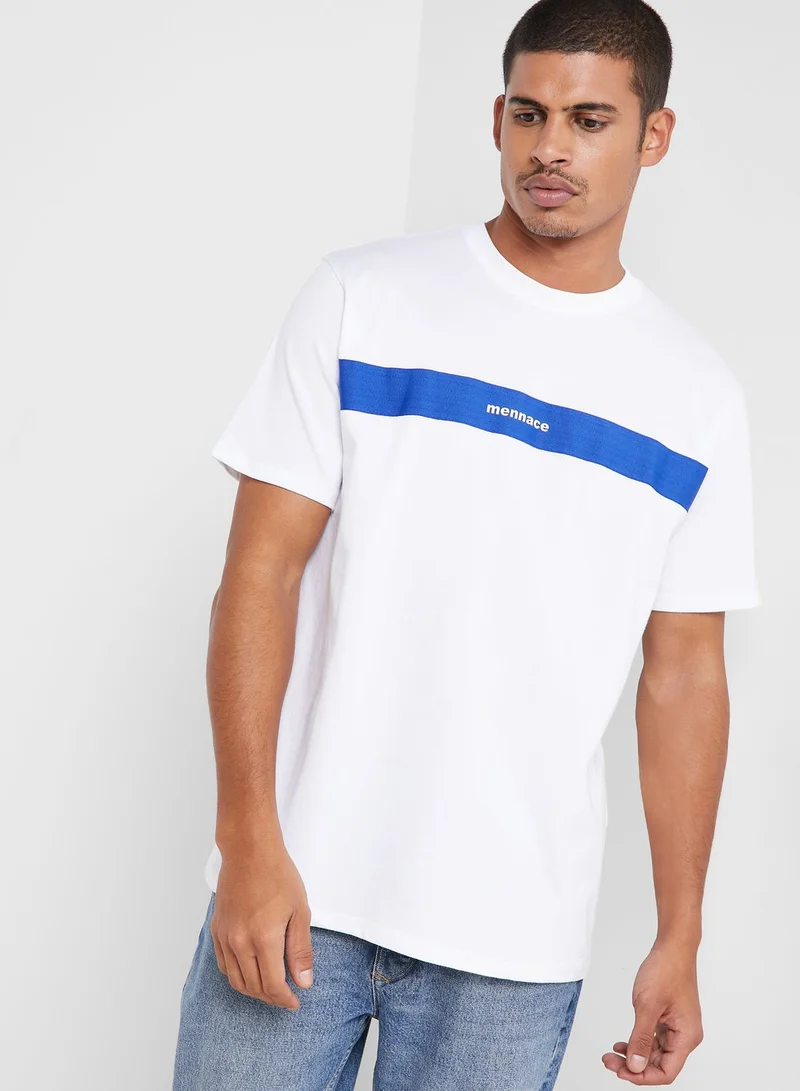 Mennace Chest Logo Crew Neck T-Shirt