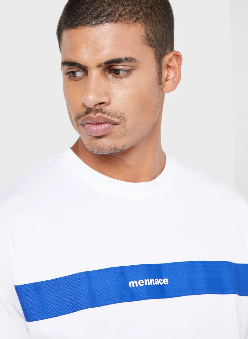 Mennace Chest Logo Crew Neck T-Shirt