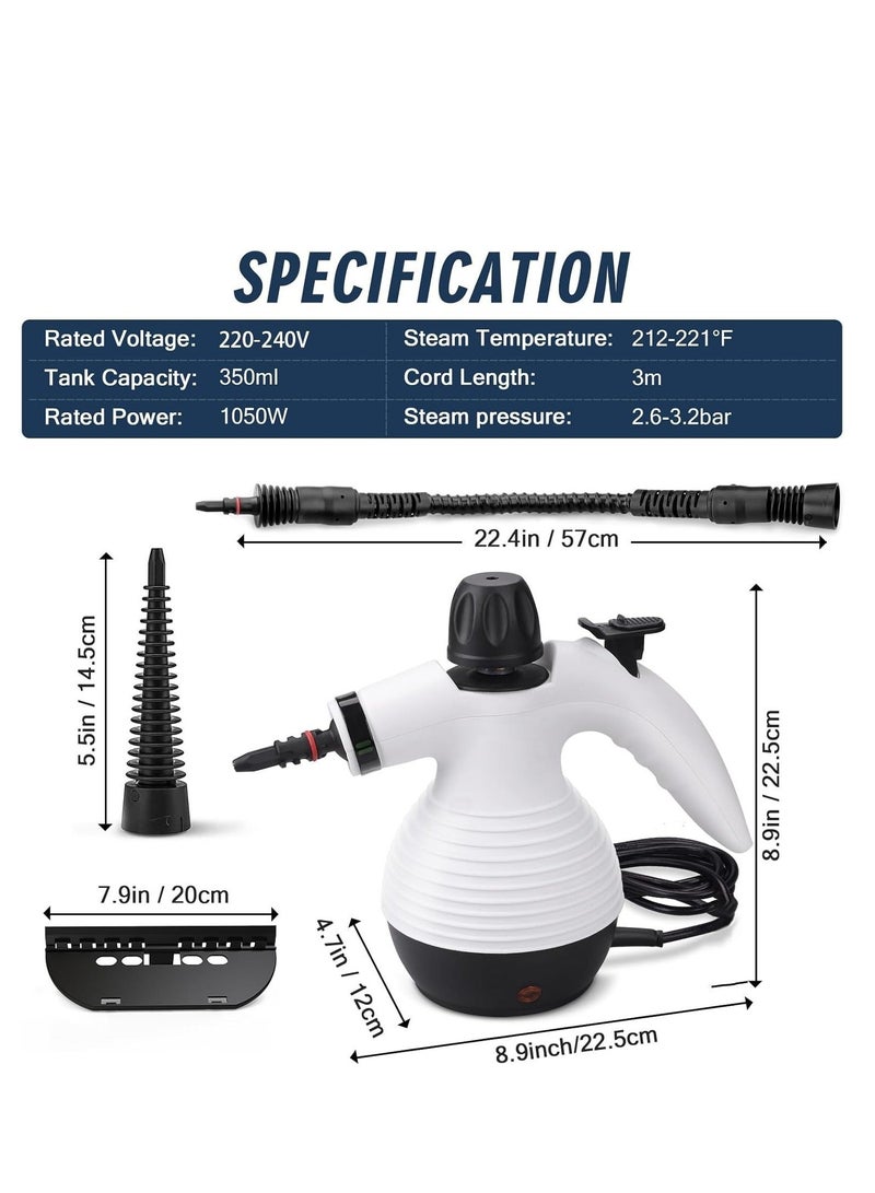 Denx High Pressure Steam Cleaner, Portable Mini Steam Cleaner for Home Kitchen Multifunction High Temperature Pressure with 9pcs Accessories for Kitchen Sofa Bathroom Car Window | 1200W | 350ml | DX2596 - Image 1