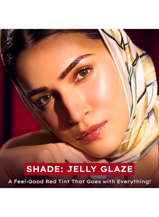 Hyphen Tinted Lip Balm | Brightens & Reduces Dark Lips & Pigmentation | 1% Vitamin E, Peptide & 2% Squalane | 24H Moisturization for Dry & Chapped Lips | Jelly Glaze (Red Shade)- 10g - Image 5