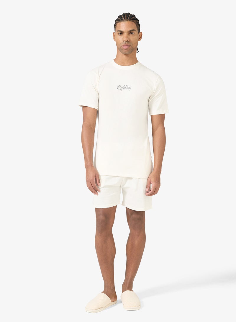 سفنتي فايف طقم بيجامة تي شيرت وشورت - Image 5