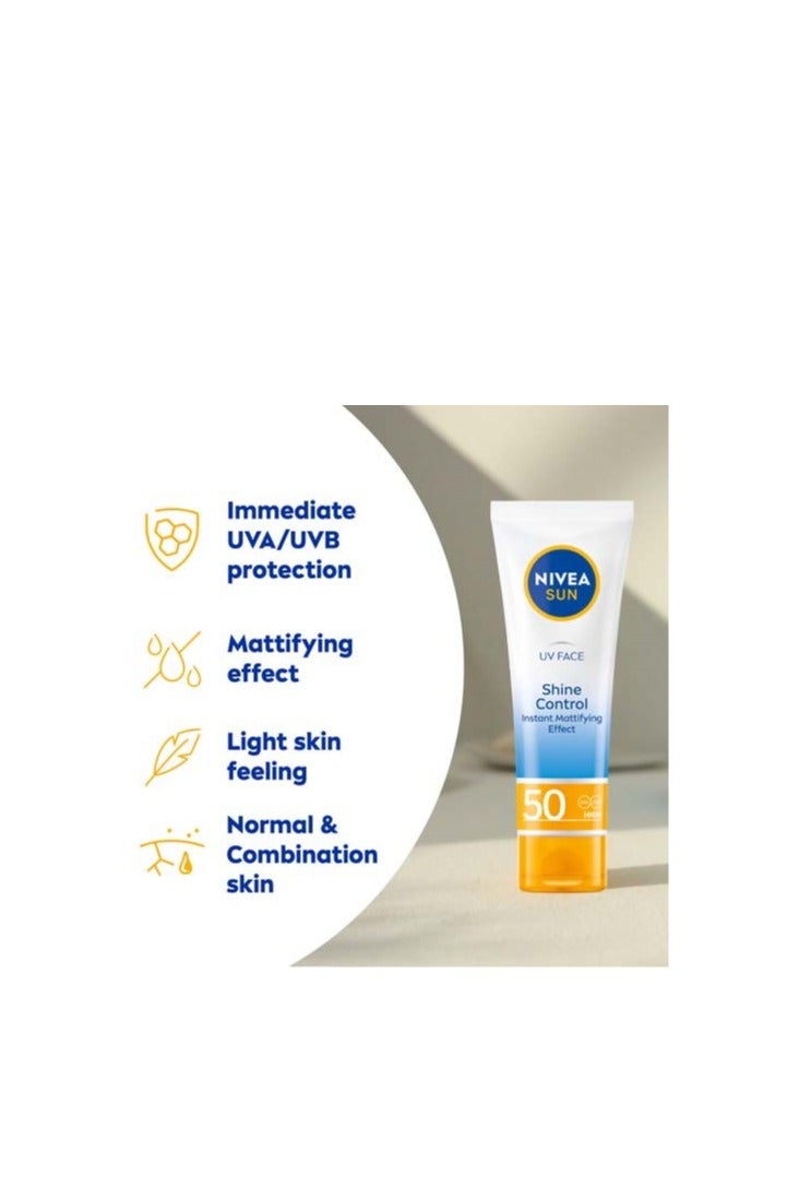 نيفيا كريم حماية من الشمس التحكم في لمعان الشمس 50 عالي 50 مل - Image 2