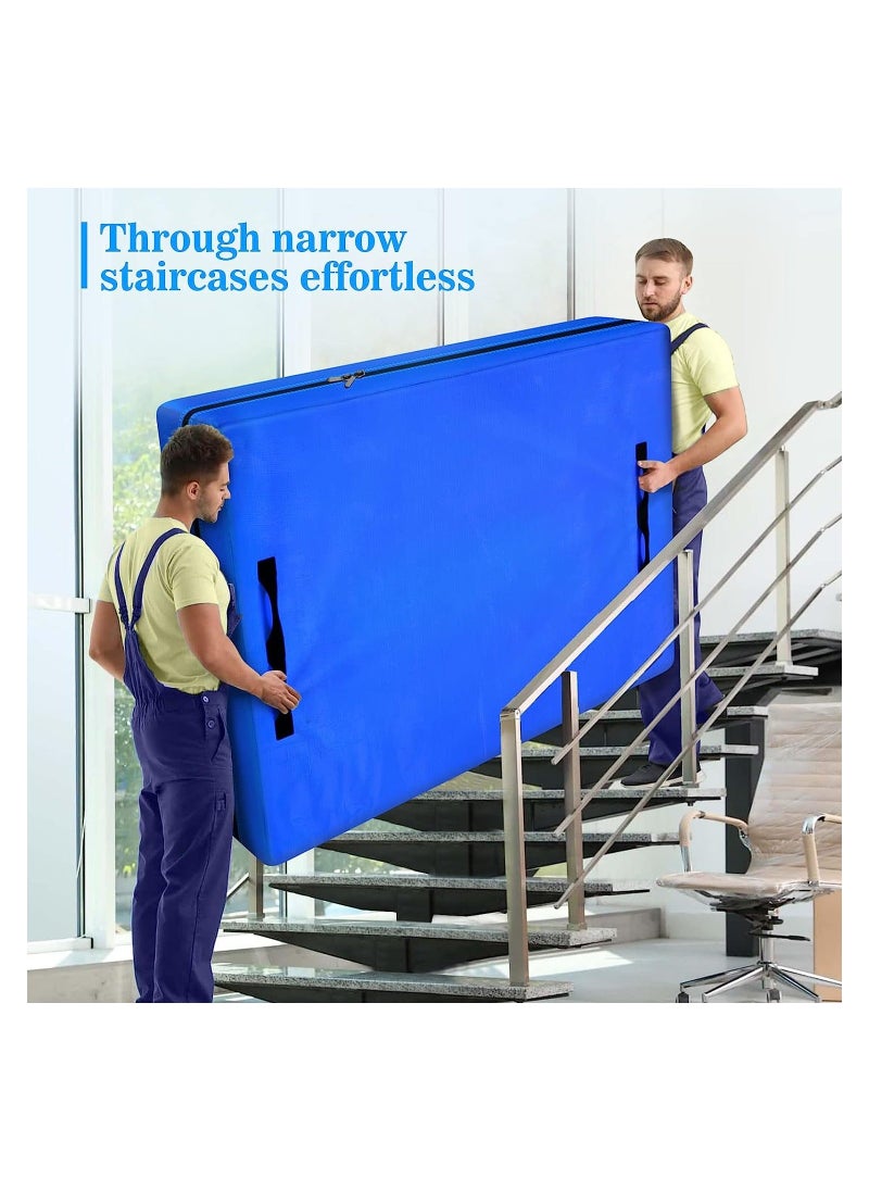 Generic - Mattress Bags for Moving and Storage, Reusable Mattress Storage Bag Zippered Mattress Protector with Handles, for House Moving 82" x 63" x 15", Blue - Image 1