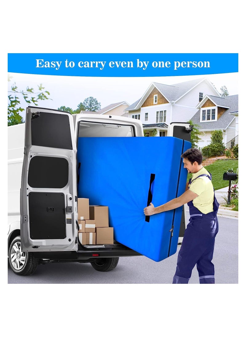 Generic - Mattress Bags for Moving and Storage, Reusable Mattress Storage Bag Zippered Mattress Protector with Handles, for House Moving 82" x 63" x 15", Blue - Image 1