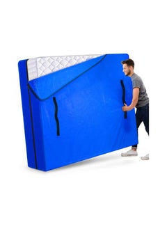 Mattress Bags for Moving and Storage, Reusable Mattress Storage Bag Zippered Mattress Protector with Handles, for House Moving 82" x 63" x 15", Blue