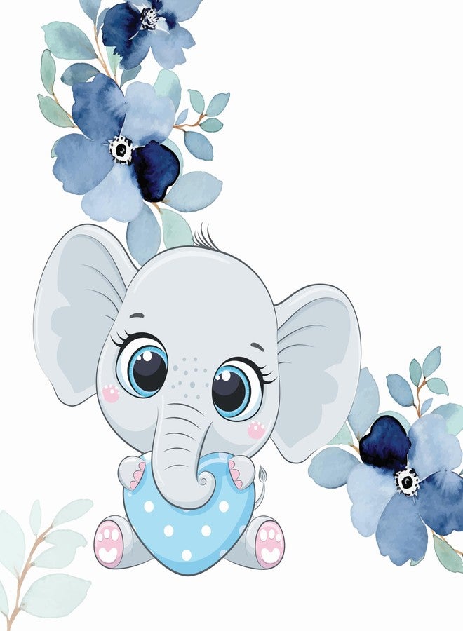 Hoolloomooloo Baby Milestone Blanket Pack of 2 | Pink Floral Girl Elephant & Blue Moon Boy Design | Monthly Photoshoot Prop with 15 Cards & 1 Golden Ring per Blanket | 90x120 cm Soft Fleece - Image 5