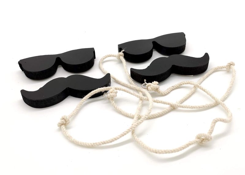 Decorcreed goggles and mustache wooden Hanging Photo Display Picture Frame Collage Picture Display Organizer with Wood Clips for Wall Decor Hanging Photos - Image 4