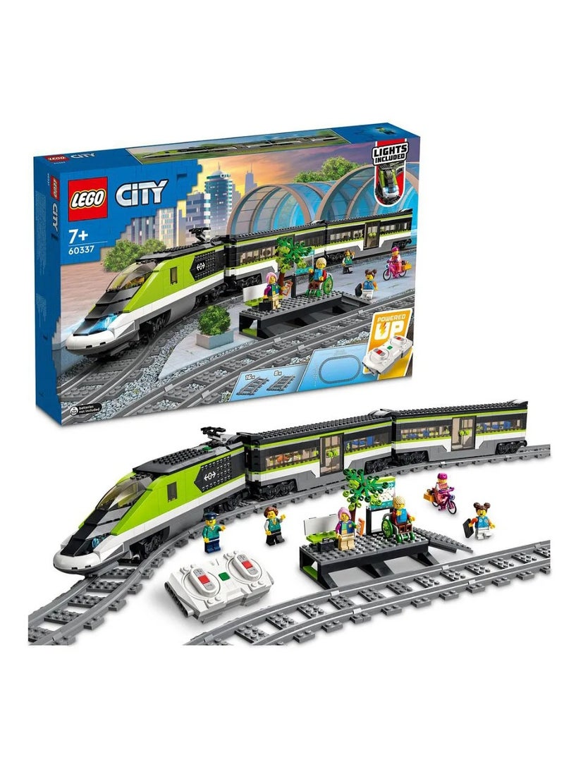 LEGO City Express Passenger Train Set 60337, Ages 7 Years+, 86cm Long, Remote-Controlled, 6 Minifigures, 24 Tracks - Image 1