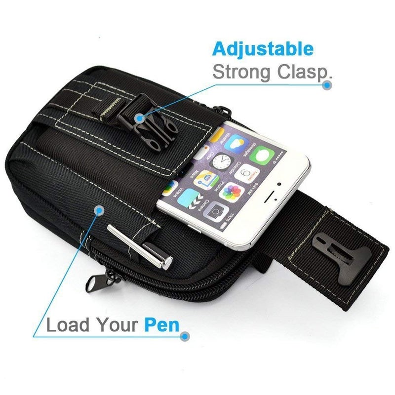 SUKHAD Water Resistant Waist Belt Pouch, Sport Carry Pouch for Phone and Small Accessories, 7 X 4.8. X 2.4 Inch, Multi Color - Image 2