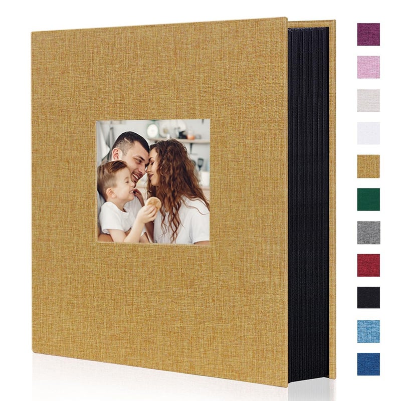 Artmag Fabric Photo Album 4x6 400 Large Capacity for Family Wedding Anniversary Linen Album Holds 400 Vertical Photos 400 Pockets Khaki