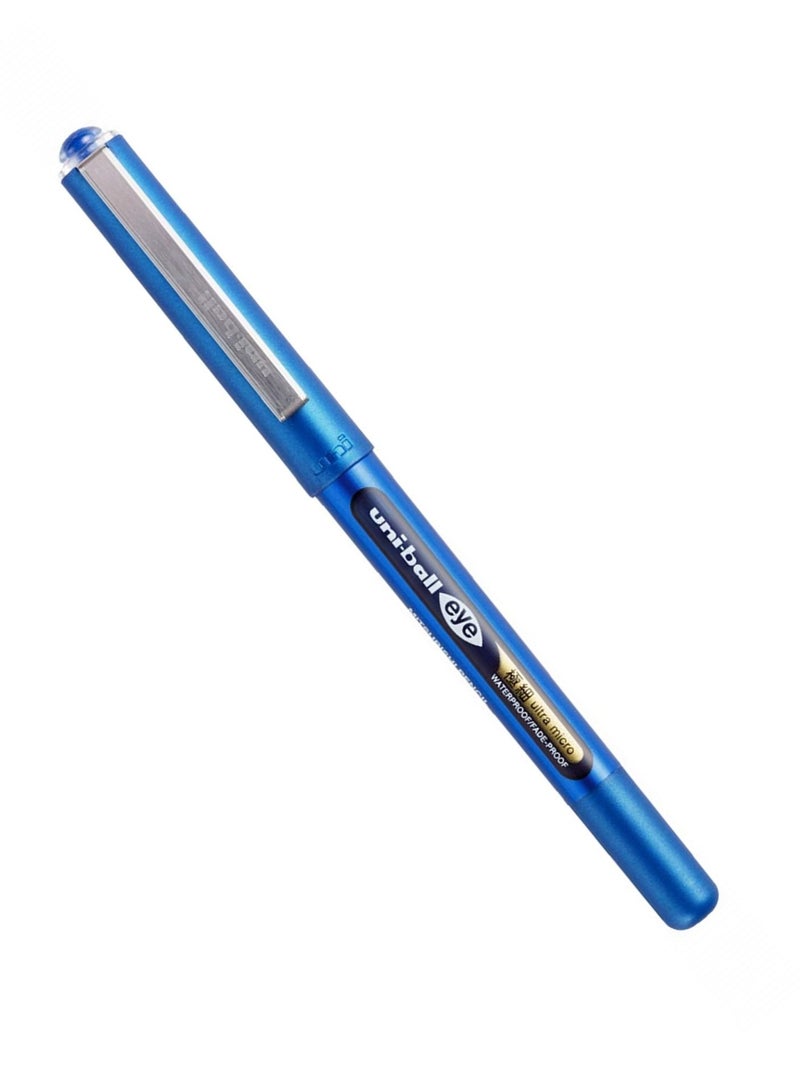 Uniball 3-Piece Eye Ultra Micro Roller Pen 0.38mm Tip Blue Ink  - Image 2