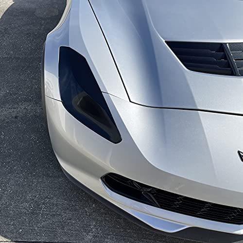 SlickMod PreCut Vinyl Smoke Tint for 2014-2019 Chevy Corvette C7 Headlight (1. Headlight, 20% Dark Smoke) - Image 5