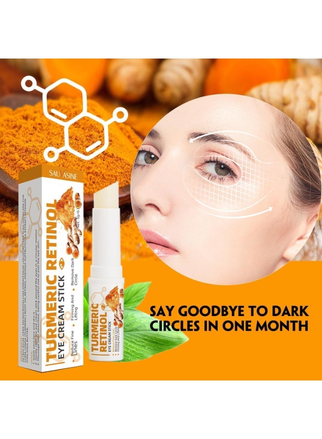 SAUVASINE Turmeric & Retinol Eye Stick – Hydrating Eye Balm for Dark Circles, Under Eye Bags & Wrinkles, Anti-Aging Eye Cream to Reduce Fine Lines, Visible Brightening Results 5g - Image 5