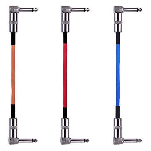 Kadence UltraFlex 6 Inch Guitar Patch Cable, Guitar Effect Pedal Cables, Multicolour Pack of 3 - Image 3