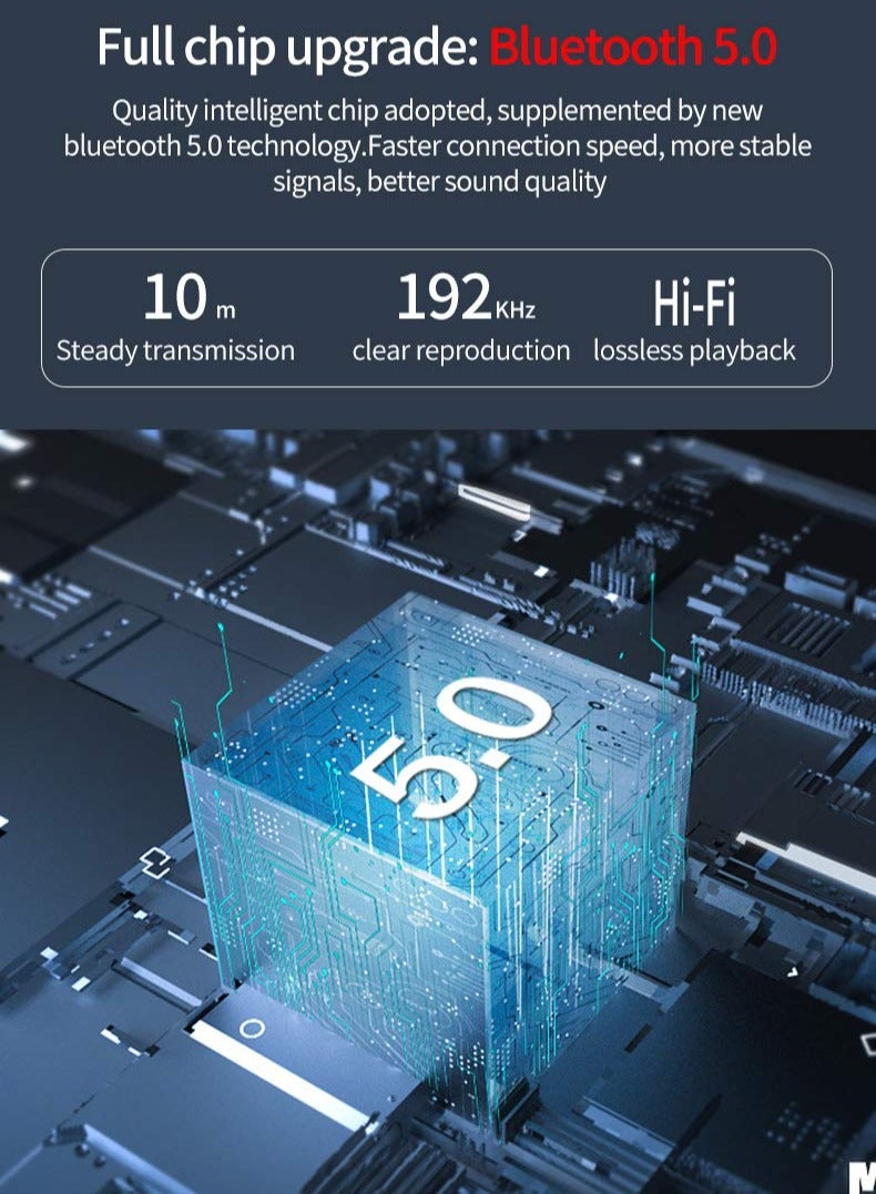 جهاز إرسال واستقبال بلوتوث USB مع شاشة LCD، جهاز إرسال واستقبال بلوتوث 5.0 ثلاثي الوظائف يدعم بطاقة TF وإرسال FM، محول بلوتوث 3.5 ملم لجهاز الكمبيوتر والتلفاز وسماعات الرأس والسيارة - Image 5