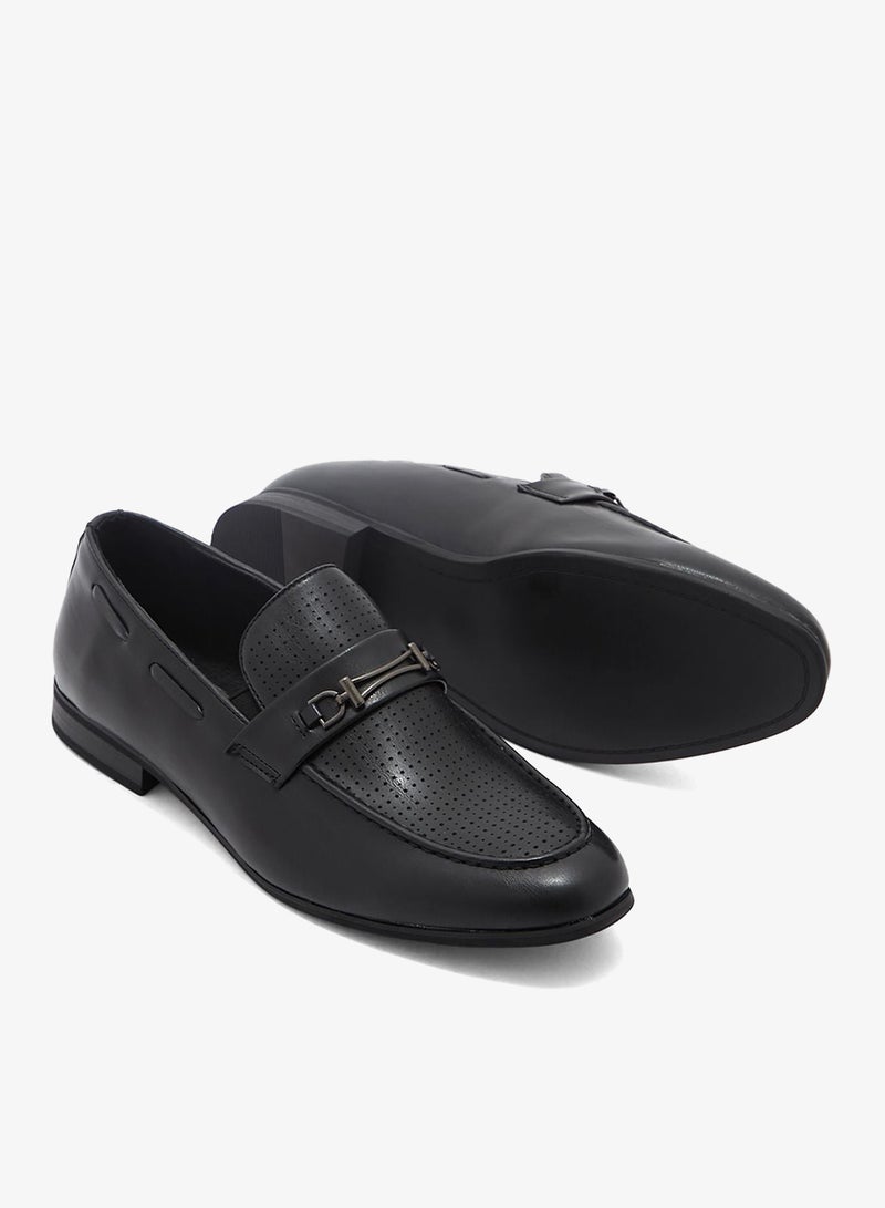 Robert Wood Metal Trim Saddle Formal Slip Ons - Image 3