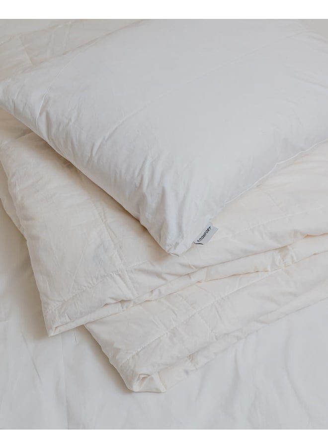 ب كومفورت  مخدة ريش نعام طبيعي فندقية 50*70 - Image 2