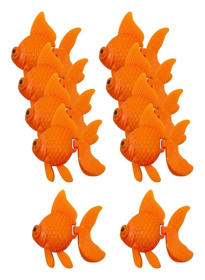 جي شلو ١٠ قطع من أسماك الزينة الاصطناعية العائمة، أسماك بلاستيكية صغيرة متحركة، أسماك ذهبية واقعية مزيفة، مجسمات أسماك ذهبية لطيفة، أسماك كوي محاكاة، زينة لحوض السمك، ديكور للحديقة المنزلية - Image 1