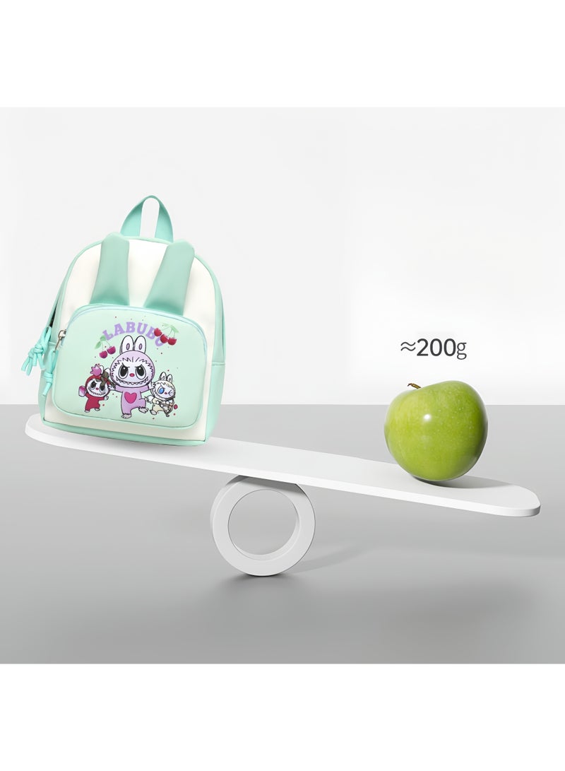 لابوبو حقيبة لابوبو الخارجية للوجبات الخفيفة لطلاب المدارس الابتدائية، حقيبة ظهر لحماية العمود الفقري، حقيبة مدرسية صغيرة لطيفة ومنعشة 29*19*10 سم - Image 5