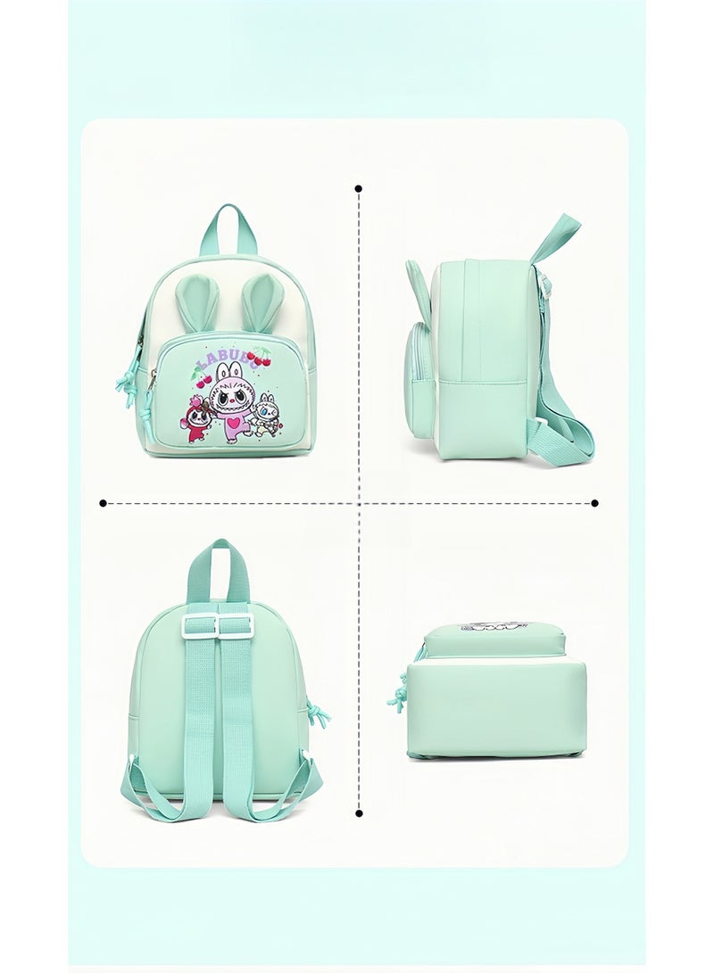 لابوبو حقيبة لابوبو الخارجية للوجبات الخفيفة لطلاب المدارس الابتدائية، حقيبة ظهر لحماية العمود الفقري، حقيبة مدرسية صغيرة لطيفة ومنعشة 29*19*10 سم - Image 2