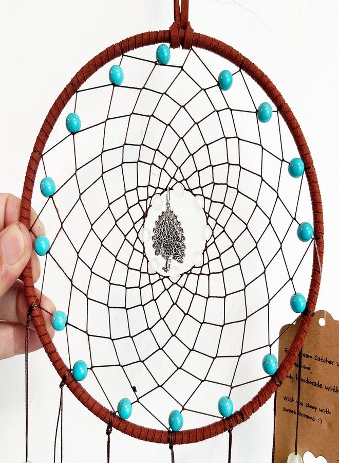 Awlee Dream Catchers Kids Room Wall Decor Dreamcatcher Handmade Peacock Feather for Girls Boys Bedroom Decoration Gift - Image 3
