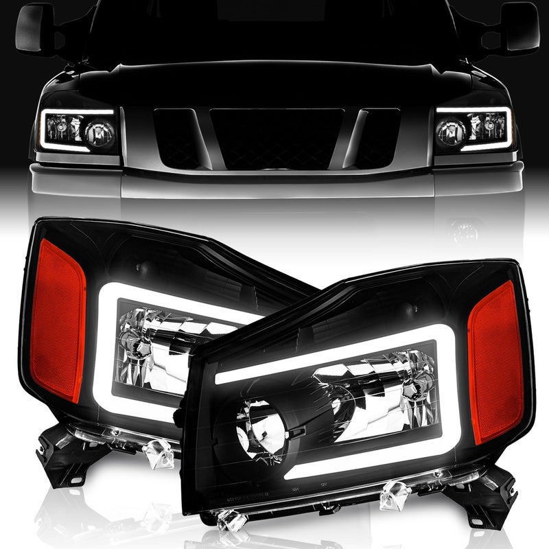 WEELMOTO مصابيح WEELMOTO DRL للسيارات نيسان تيتان 2004-2015 و نيسان باثفايندر أرمادا 2004 - Image 1