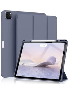 LCYLJGY Cover Case For iPad Pro 11 Inch Pro 11 inch 2022/2021/2020/2018 Gen with Pencil Holder Smart iPad Case Support Touch ID and Auto Wake/Sleep with Auto 2nd Gen Pencil Charging Lavender  - Image 1