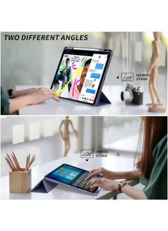 LCYLJGY Cover Case For iPad Pro 11 Inch Pro 11 inch 2022/2021/2020/2018 Gen with Pencil Holder Smart iPad Case Support Touch ID and Auto Wake/Sleep with Auto 2nd Gen Pencil Charging Lavender  - Image 4