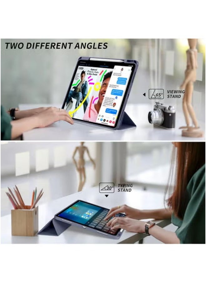 LCYLJGY - Cover Case For iPad Pro 11 Inch Pro 11 inch 2022/2021/2020/2018 Gen with Pencil Holder Smart iPad Case Support Touch ID and Auto Wake/Sleep with Auto 2nd Gen Pencil Charging Lavender - Image 1