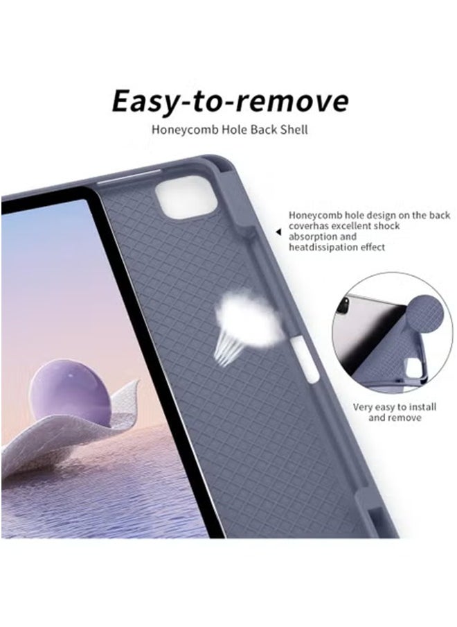 LCYLJGY - Cover Case For iPad Pro 11 Inch Pro 11 inch 2022/2021/2020/2018 Gen with Pencil Holder Smart iPad Case Support Touch ID and Auto Wake/Sleep with Auto 2nd Gen Pencil Charging Lavender - Image 1