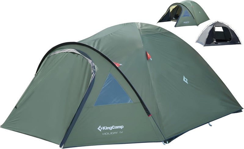 KingCamp Camping Tent 2-4 Man,120-135cm Higher Spacious Tent Lightweight PU3000mm Waterproof Backpacking Dome Tents Easy Set Up, for Family in Traveling, Camping and Outdoor - Image 1