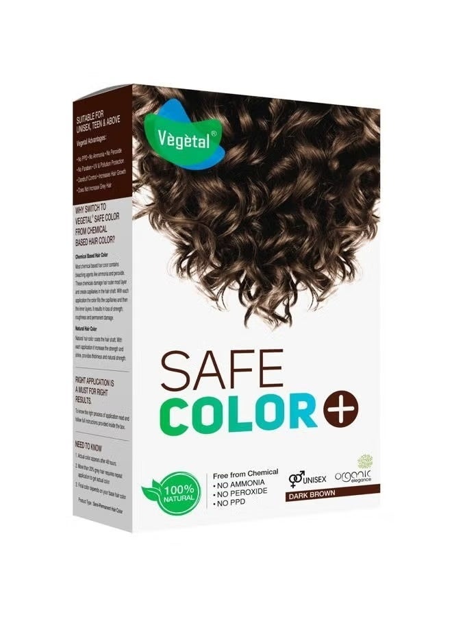 Vegetal Safe Hair Color Dark Brown 50gm - Image 1