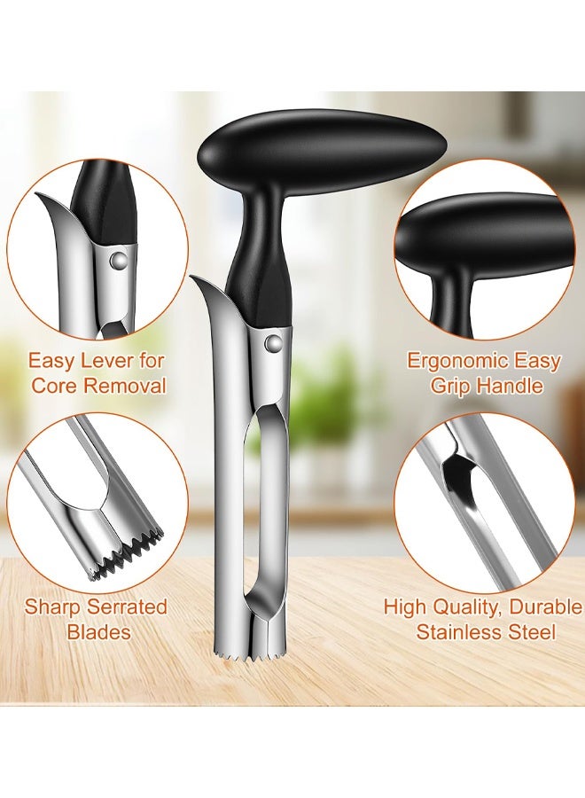 Apple Corer Tool, Premium Stainless Steel Apple Core Remover With Ergonomic Non-Slip Handle, Easy To Use AppleCorer, Dishwasher Safe Corer Tool Kitchen For Apples, Pears - Image 3