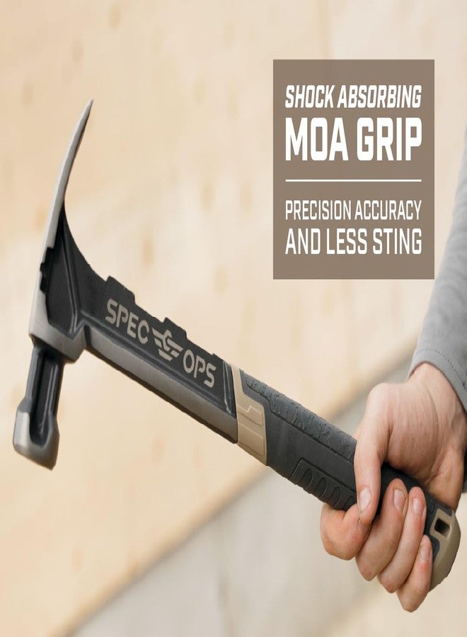 Spec-Ops Spec Ops Tools Framing Hammer, 28 oz, Rip Claw, Milled Face, Soft Mallet Cap, Shock-Absorbing Grip, 3% Donated to Veterans - Image 4