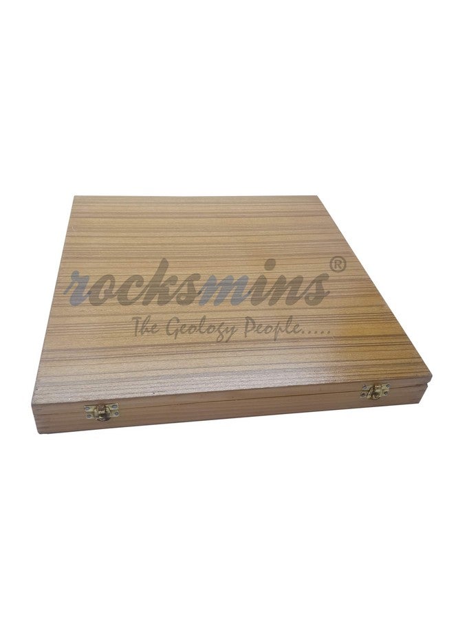 Rocksmins Collection of 100 Rocks & Minerals in a Heavy Wooden Box for Education RM100WB 100 Handpicked Natural Rock and Mineral Specimens in Storage Tray Educational Beautiful Wooden Box for Geology - Image 2